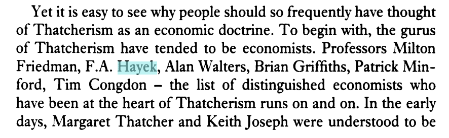 Thatcher's economists